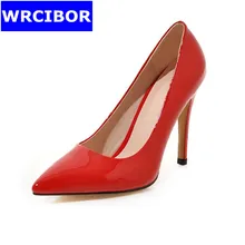 2017 NEW Spring Woman Pumps Genuine leather pointed toe High-heeled shoes Lady Sexy thin heels High heels Office& Career shoes