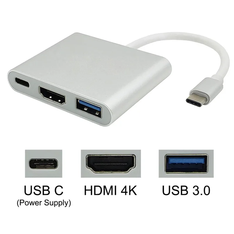 

USB-C 3.1 Hub Adapter HDMI USB 3.0 Charging Adapter Converter to USB Type C Extender HD for Macbook Air 12 Huawei Converter HDMI