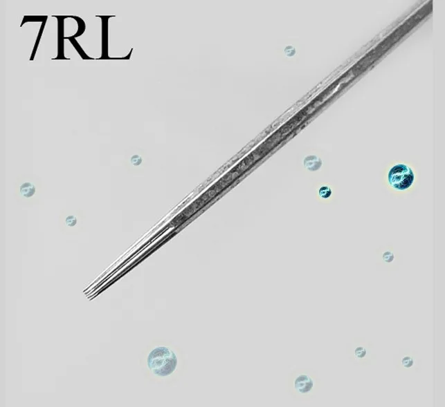 50PCS Tattoo Needles 7RL steel disposable Tatoo Needles Curved Round