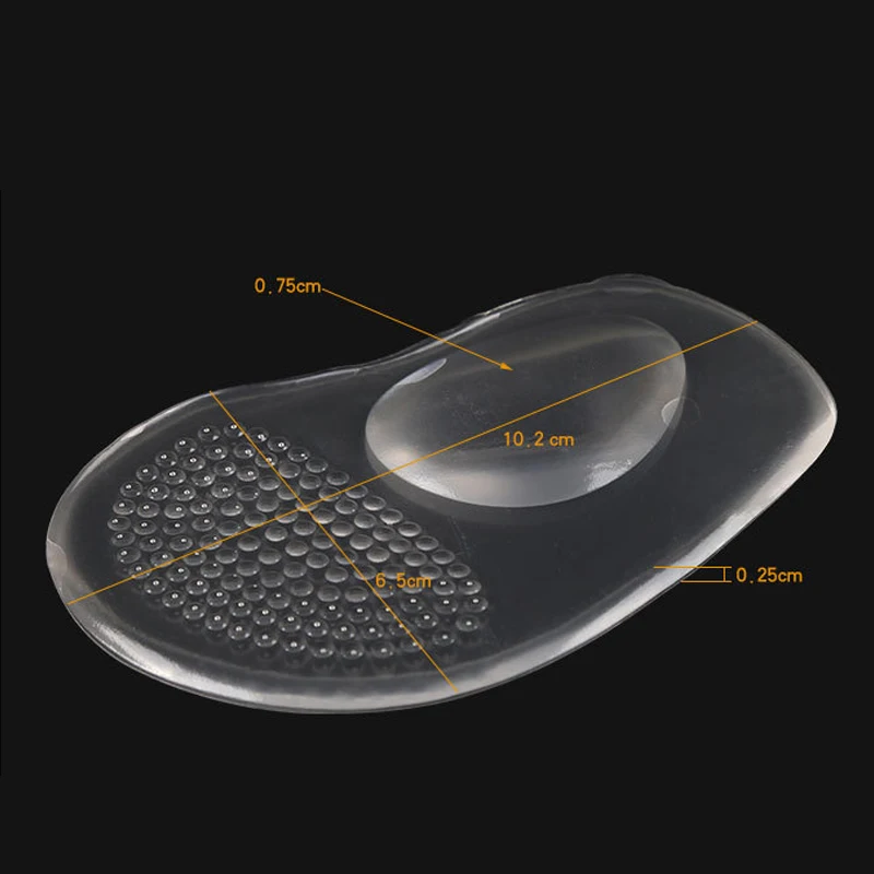 1 пара силиконовые пятки колодки арки Поддержка боли ноги площадку прозрачный гель против скольжения Подушка плоскостопия колодки ортопедические, для ступней уход