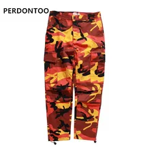 Камуфляжные мужские брюки карго полной длины Весна мулти Камуфляж хип хоп брюки для мужчин и женщин уличная Toursers для мужчин 8 цветов