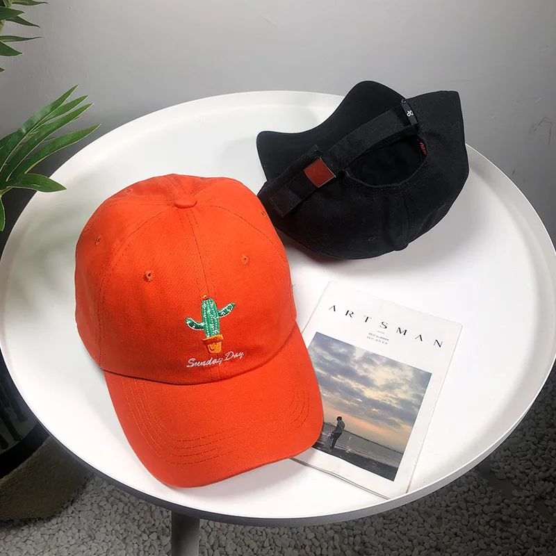 2019 Весна Лето Вышивка кактус уличная бейсболка Вельветовая Кепка Snapback модные