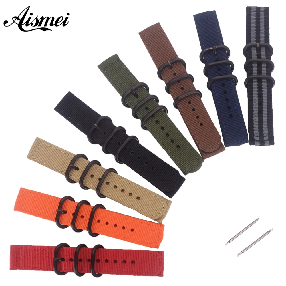 18mm 20mm 22mm 24mm Male Nato Nylon Watch Strap Military sport Army Watchband accessories Bracelet Multiple Colors for Men Women 18mm 20mm 22mm 24mm Male Nato Nylon Watch Strap Military sport Army Watchband accessories Bracelet Multiple Colors for Men Women