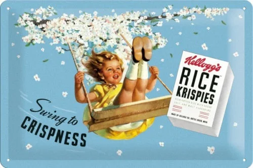 

20x30CM Kelloggs Rice Krispies Metal Tin Plate Sign Tin Sign