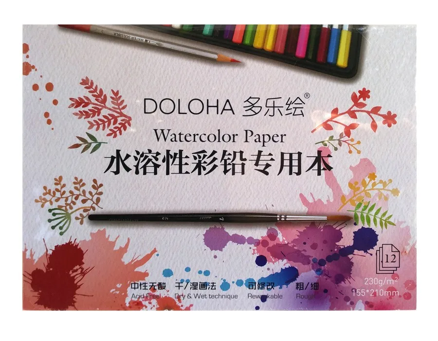 DOLOHA 230g Rough Watercolor Colored Pencil Pad-4