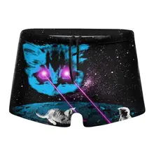 Лазерные глаза космический рисунок кошки 3D печать Speedo мужские купальные мужские плавки мужские боксеры купальники сексуальные с низкой талией