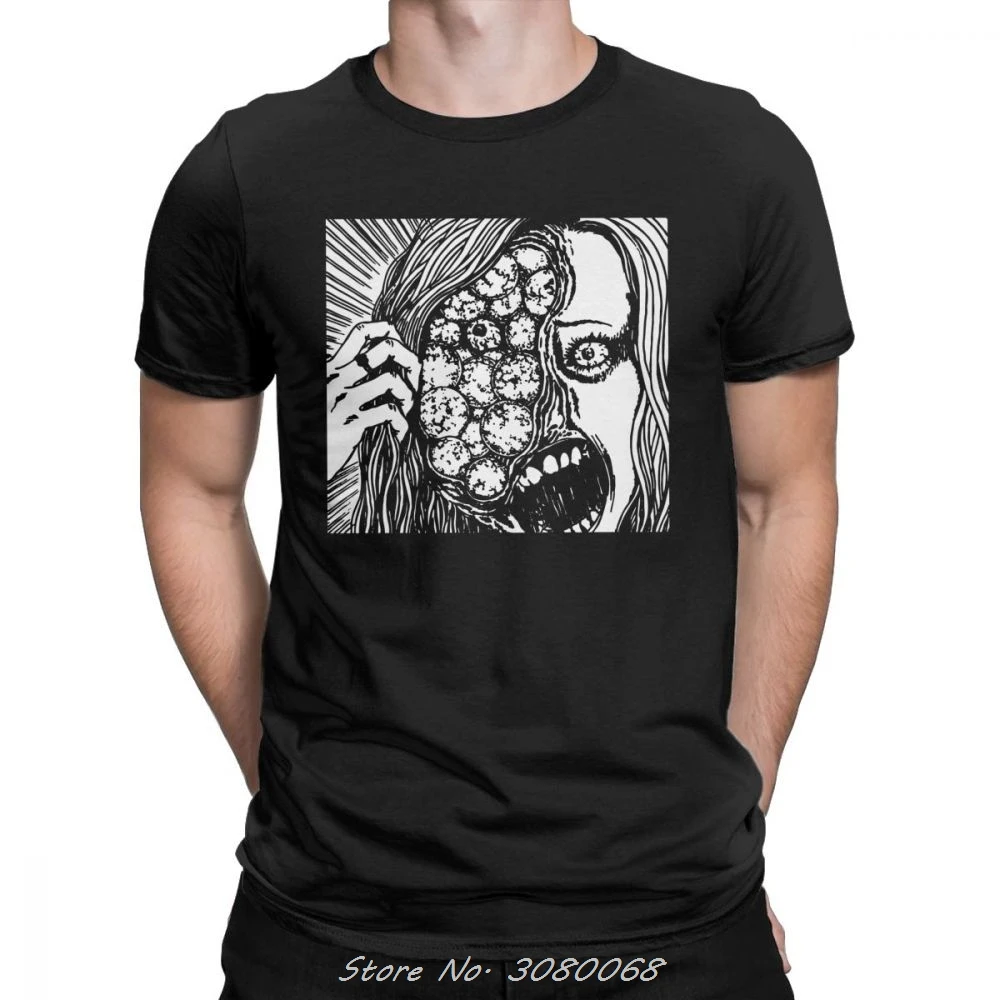 

Junji Ito T Shirts Anime Manga Japan Weeaboo Otaku Horror T-shirt Men Short Sleeve Tee Shirt O-neck Cotton Tops Streetwear