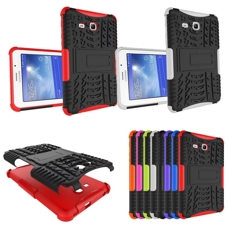 

Heavy Duty For Samsung Tab 3 lite T110 Case Armor PC&TPU Shockproof Cover for Samsung Galaxy Tab 3 Lite 7.0'' T110 T111 Cover