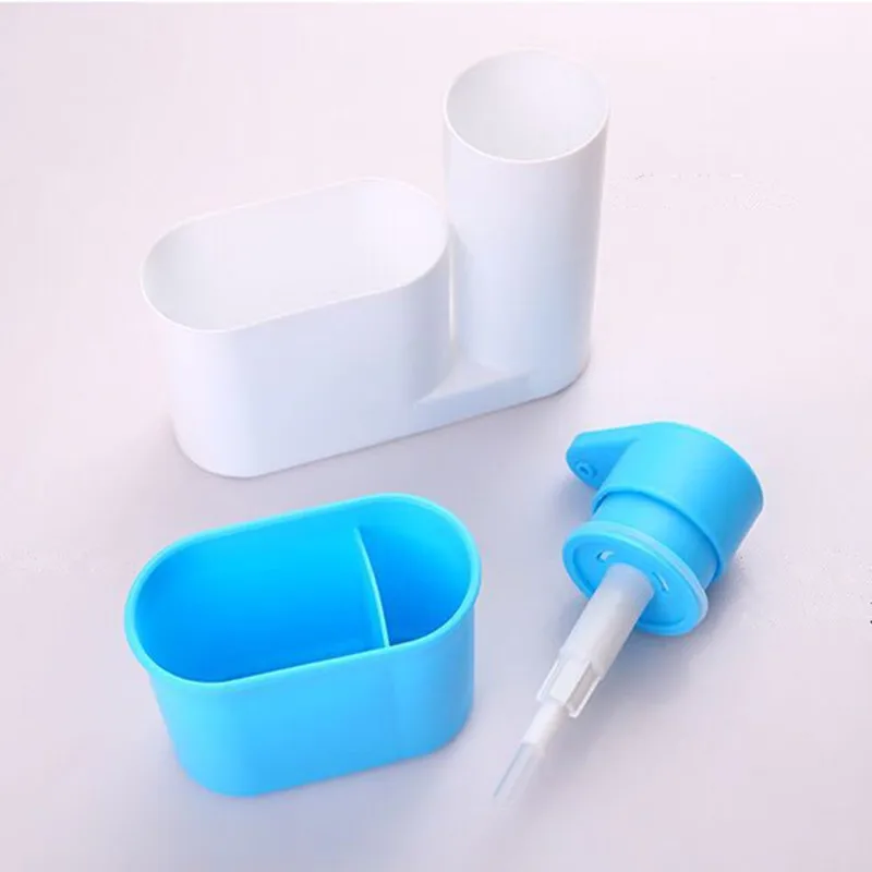 Kitchen Soap Dispenser Bathroom Detergent Dispenser for Liquid Soap Liquid Detergent Storage Box For Cleaning Dish Pan