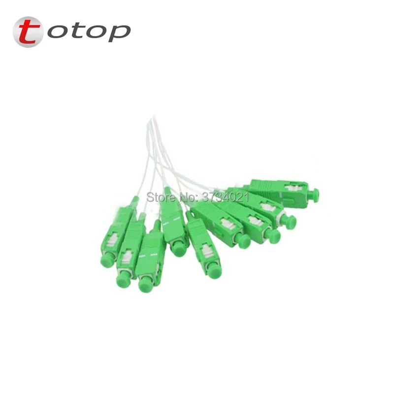 

10pcs/lot SC APC 1X8 PLC Single mode Fiber Optical splitter FTTH PLC Steel tube type SCAPC 1x8 PLC optical fiber splitter