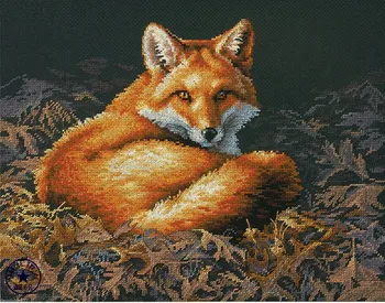 

14/16/18/27/28 Free delivery Top Quality popular counted cross stitch kit fox dimensions 35318