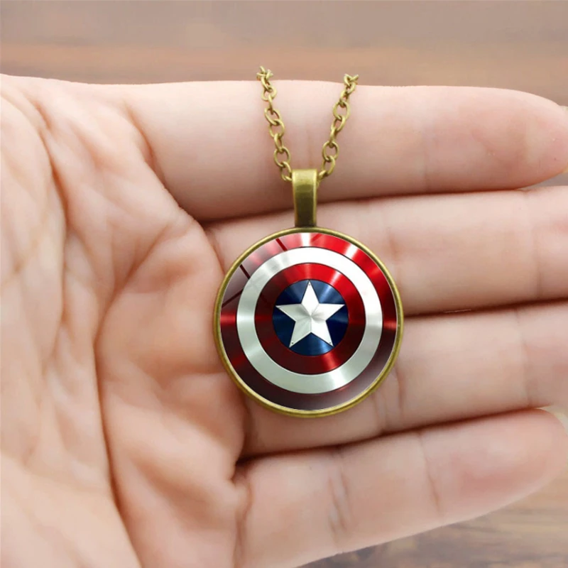 Ожерелье с персонажами из Marvel для мужчин, ожерелье Капитан Америка, Мстители 4, Железный человек, Тор, молоток, Подвеска для женщин