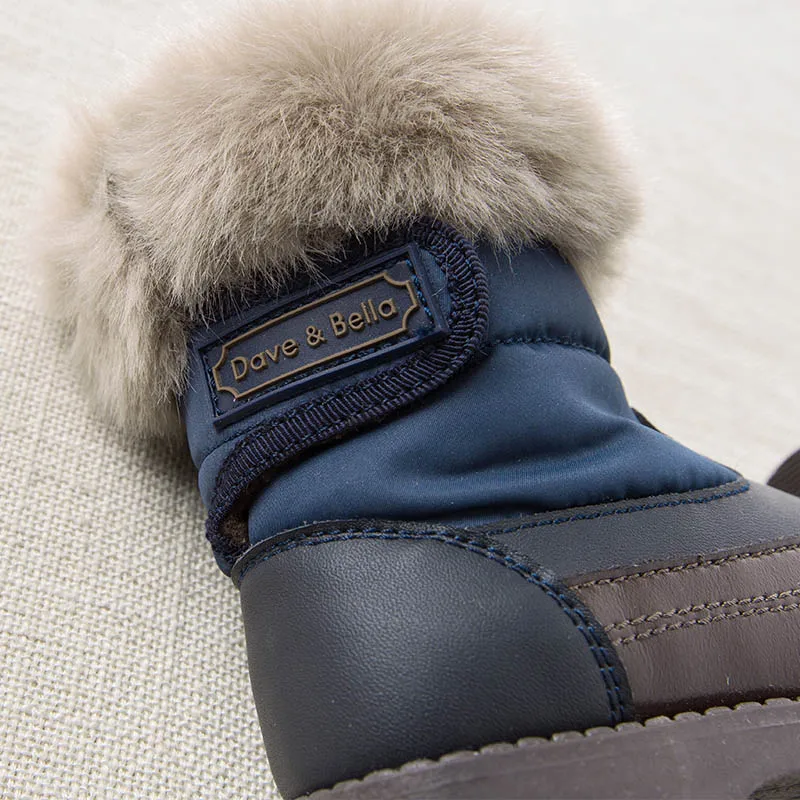 Dave Bella/сезон осень-зима; зимние ботинки для мальчиков и девочек; Брендовая обувь; DB5539
