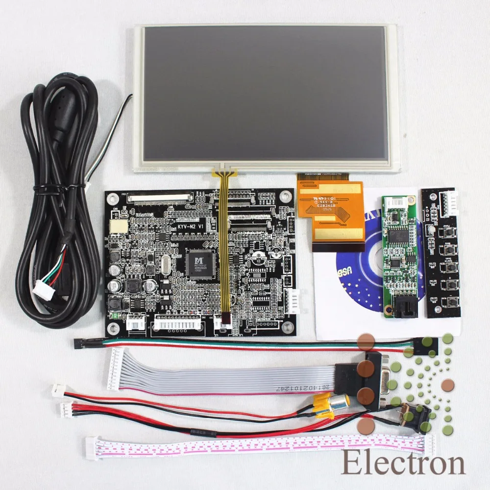 VGA AV LCD Driver Board With 6.2/" HSD062IDW1 800x480 LCD Screen