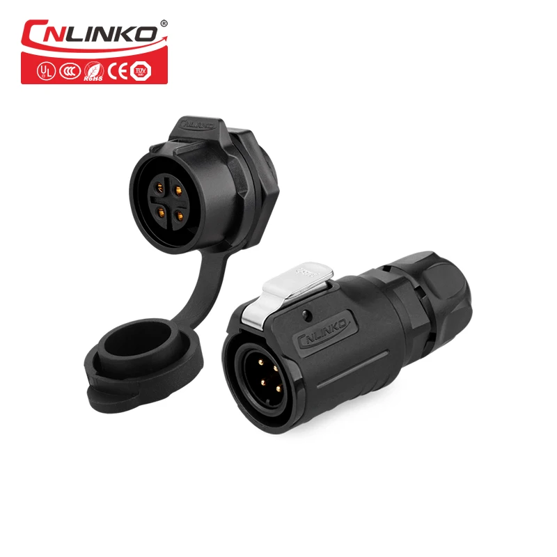 Cnlinko 4pin водонепроницаемый 10А ac dc Тип освещения питания m16 штекер и розетка с
