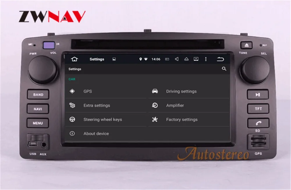 Sale ZWNAV 6.2 Inch Android 8.0 Radio Mirror Link Video Screen Car DVD Player GPS Navigation For Toyota Corolla 2001-2006 3