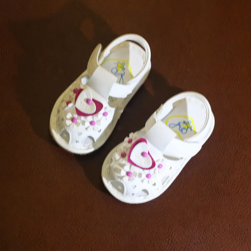 Одежда для детей; малышей; девочек Босоножки детей Baotou сандалии летние детские цветы сухожилия дно малыша обувь принцессы сандалии