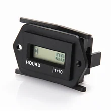 4.5-60 Volt Hex LCD Hour meter gauge quarzt 12-24-48 volt golf cart 48v 24v 12v cat komatsu rv