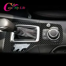 Carbon Fiber Auto Innen Getriebe Kopf Schaltknauf Panel Abdeckung Trim Aufkleber Fit Für Mazda 3 Axela 2014 2015 2016 2017 2018 2019