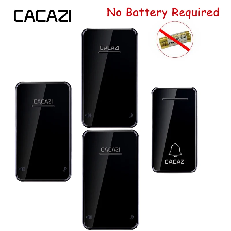 CACAZI Новый Умный автономный дверной звонок беспроводной без батареи