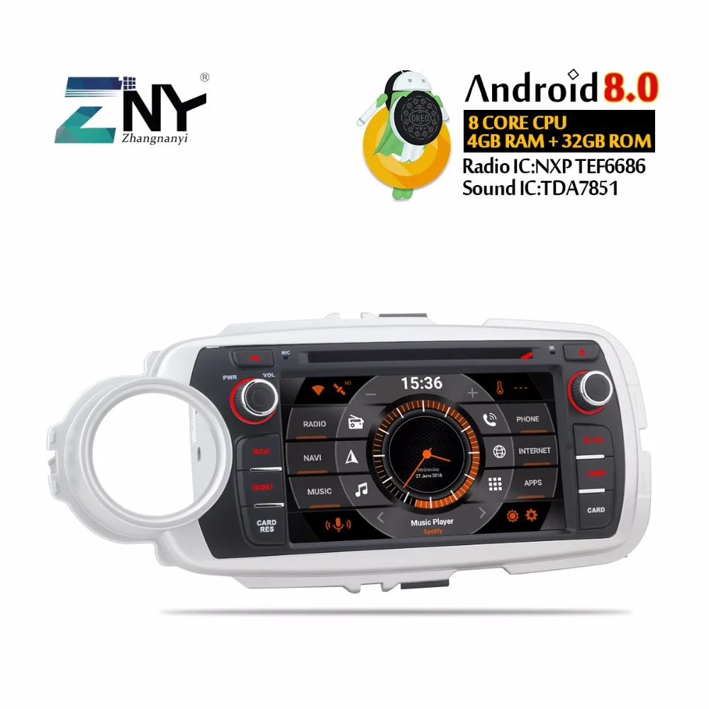 7" HD Android Car DVD 2 Din Auto Radio For Toyota Yaris 2012 2017 GPS