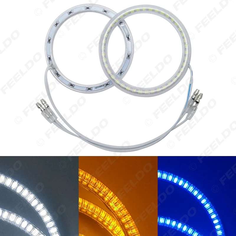 FEELDO 2X80 мм Авто SMD Ангельские глазки света Halo Кольцо для Cheverolet Lacetti хэтчбек фар 3-Цвет# HQ974