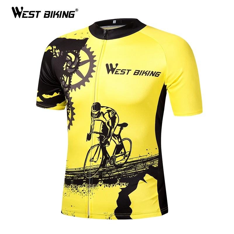 WEST BIKING, летняя мужская одежда для велоспорта, дышащая, горный велосипед, одежда для велоспорта, Ropa Ciclismo, быстросохнущая одежда для велоспорта, комплекты из Джерси