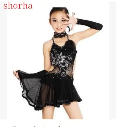

New Child Latin Dance Dresses For sequin style Rumba Ballroom Tango Dance dress Kids Dance Costume Girls Dancewear
