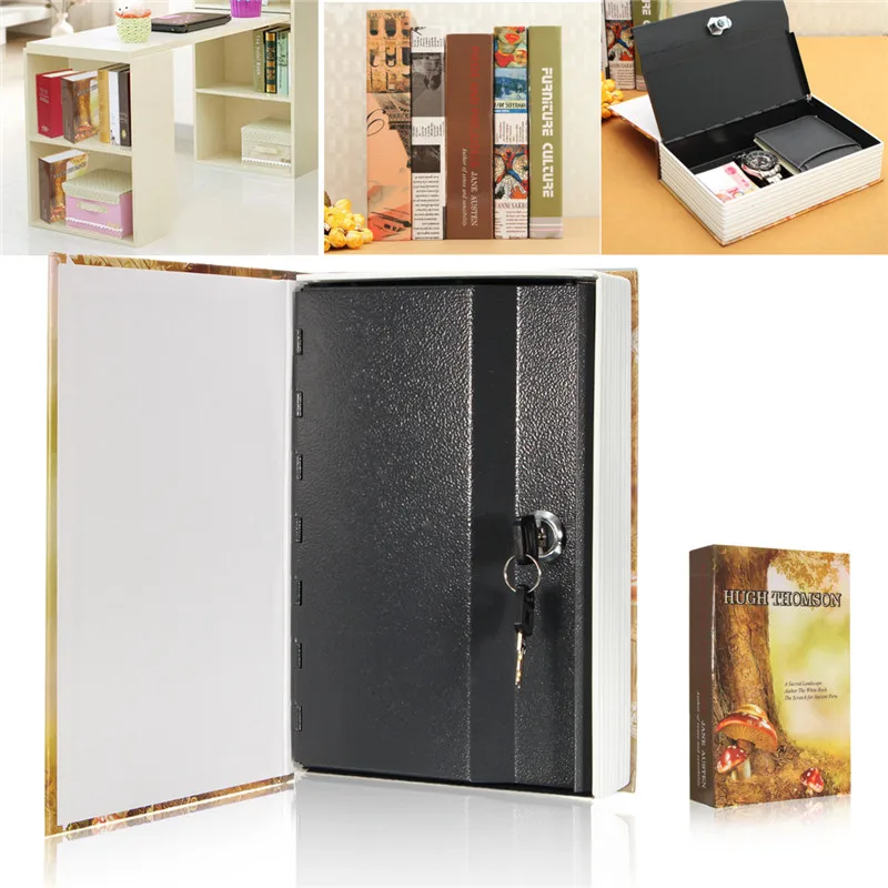Mini Safe Box Book Money Hidden Secret Security Safe Lock Cash Money Coin Storage Jewellery key Locker For Kid Gift