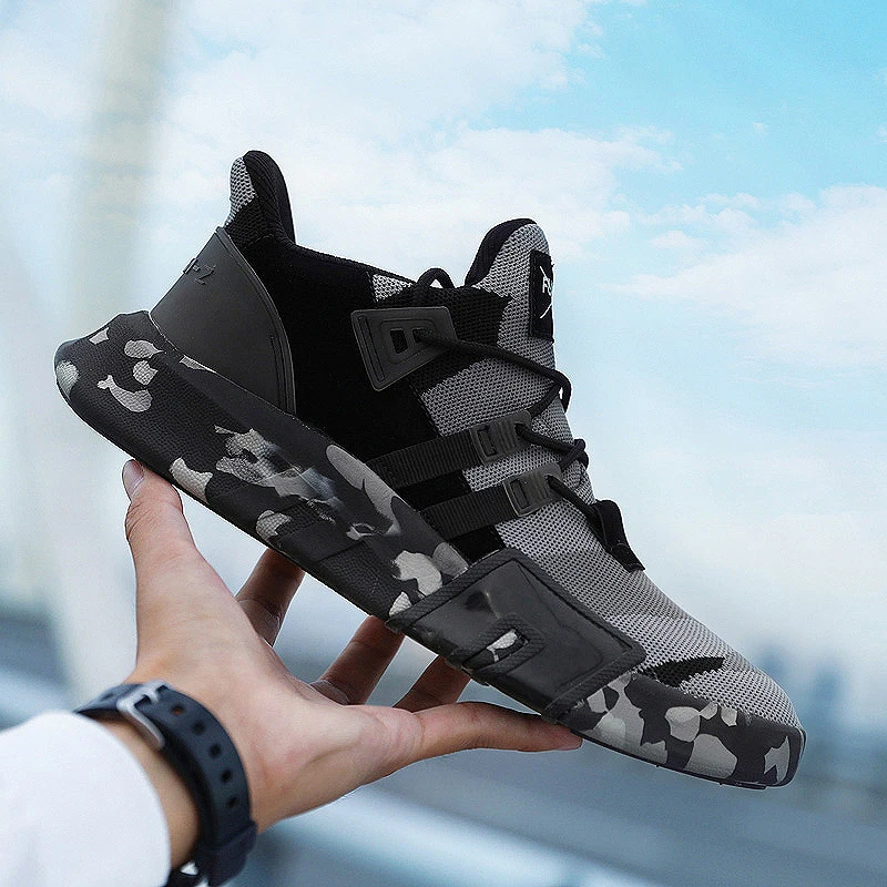 

2019 Running Shoes Men Non-slip Wear Outdoor Sneakers Men Comfortable Flying weaving Air Deodorant Personality Men Running Shoes
