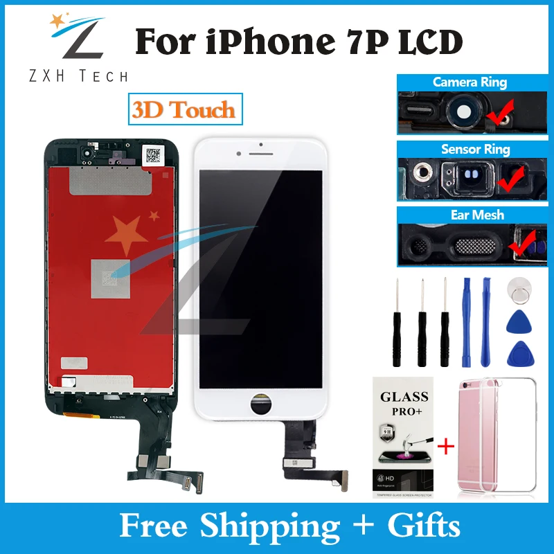 3D сенсорный экран для iPhone 7/7 plus ЖК дисплей с дигитайзером в сборе запасной