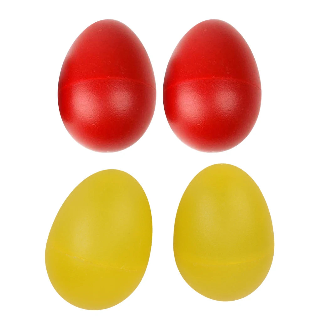 2 Pair Musical Maraca Hand Shaker Plastic Sand Egg Percussion Kids Children Toy