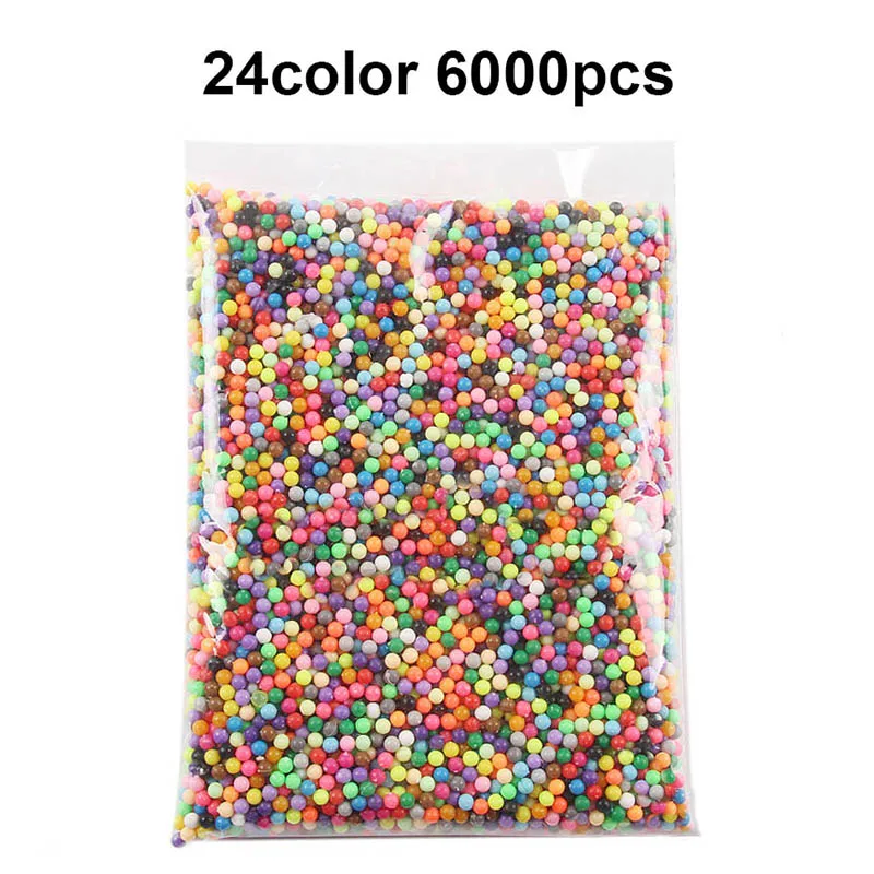 6000pcs DIY Water Spray Magic Beads Manual 3D beads 5mm Hama Beads 500g Refill Wholesale beads toys