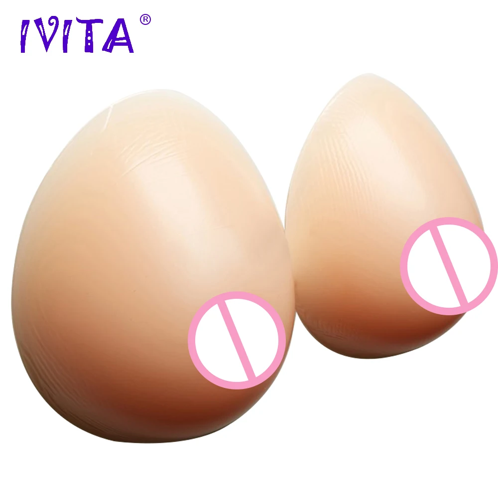 

IVITA 3200g Waterdrop Artificial Silicone Breast Forms For Crossdresser Transgender Ladyboy Enhancer Boobs Women Christmas Gift