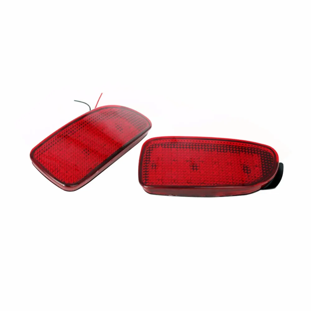 2 PCS Car Parking Warning Brake Tail LED Fog Lights Red Rear Bumper