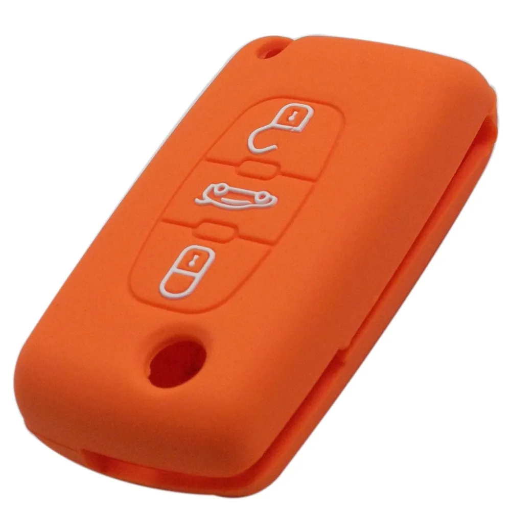 Силиконовый чехол для ключей от машины peugeot 307 308 407 Citroen C3 C4 C6 Xsara Picasso Berlingo 3 кнопки