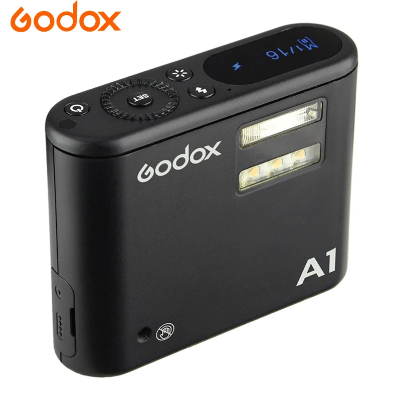 Godox A1 2,4G Беспроводная система ttl Bluetooth триггер вспышка светодиодный светильник встроенный аккумулятор для ios смартфона iPhone 6 6s 7 8 Plus