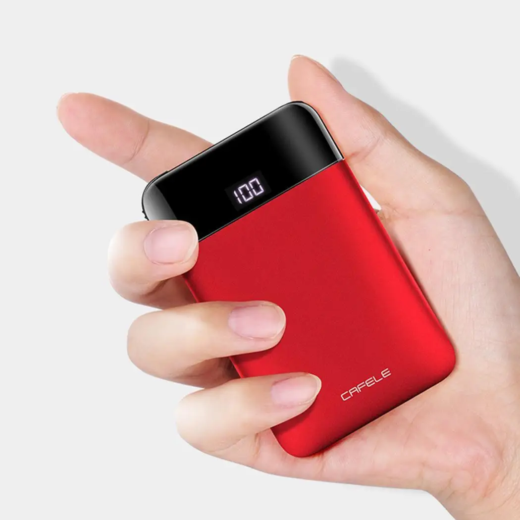 

Portable Mini Power Bank 5200mAh LED Display Dual USB Output External Battery Pack Universal Fast Charge Ultra Thin Powerbank