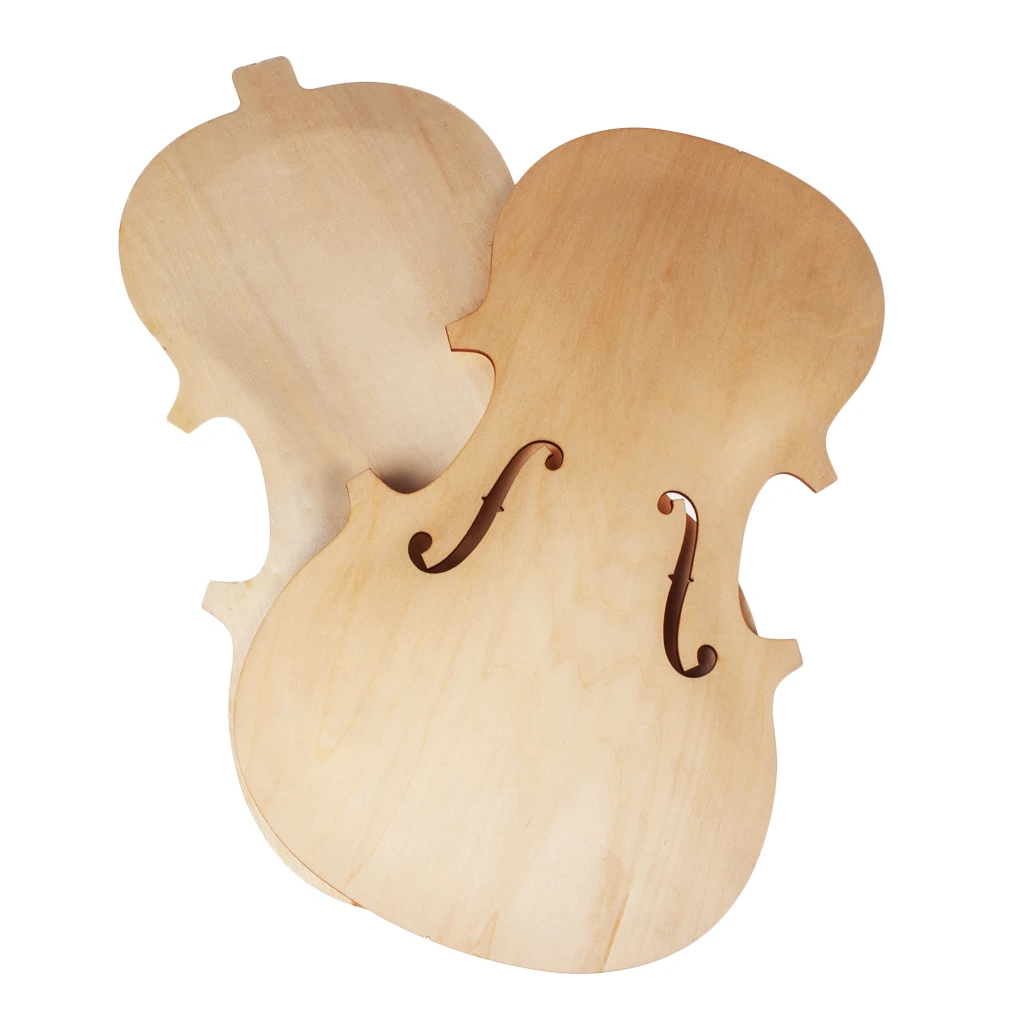 Solid Wood Unfinished Violin Top Front Panel & Back Plate Set for 4/4 3/4 1/2 1/4 1/8  Violin Fiddle DIY Making