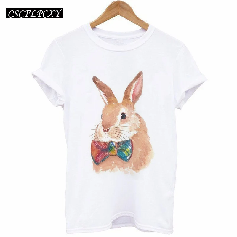 Camisetas-Mujer-2016-Summer-Tops-Tee-Shirt-Women-T-shirt-Cartoon-Rabbit-Animal-Print-Tshirt-Femme.jpg_640x640