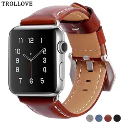 Кожаный ремешок для Apple Watch Band 4 3 для iwatch Band 42 мм 38 мм Серия 2 1 44 мм/40 мм Браслет Смарт-часы аксессуары