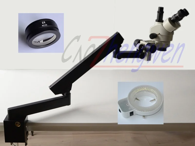 FYSCOPE 7X-90X STEREO ZOOM MICROSCOPE +ARTICULATING STAND + 144LED | Инструменты
