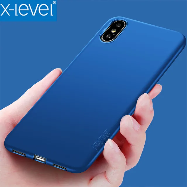 X-Level Guardian Мягкий матовый ТПУ чехол для iPhone 4S 4 5 5S X Скраб задняя крышка для iPhone XS Max XR 6 6S 7 8 Plus силиконовый чехол - Цвет: blue