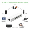 USB к Ethernet адаптер с 3 портами USB 2,0 концентратор Ethernet RJ45 Lan Проводная сетевая карта для Android ПК сетевые карты RTL8152 10/100 Мбит/с ► Фото 2/5