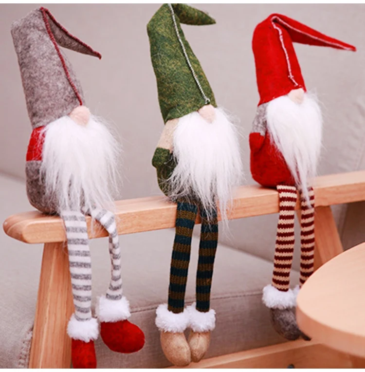 FengRise, кукла эльфа с длинными ногами, рождественские украшения для дома, рождественский подарок, рождественский год, домашний декор Noel Navidad