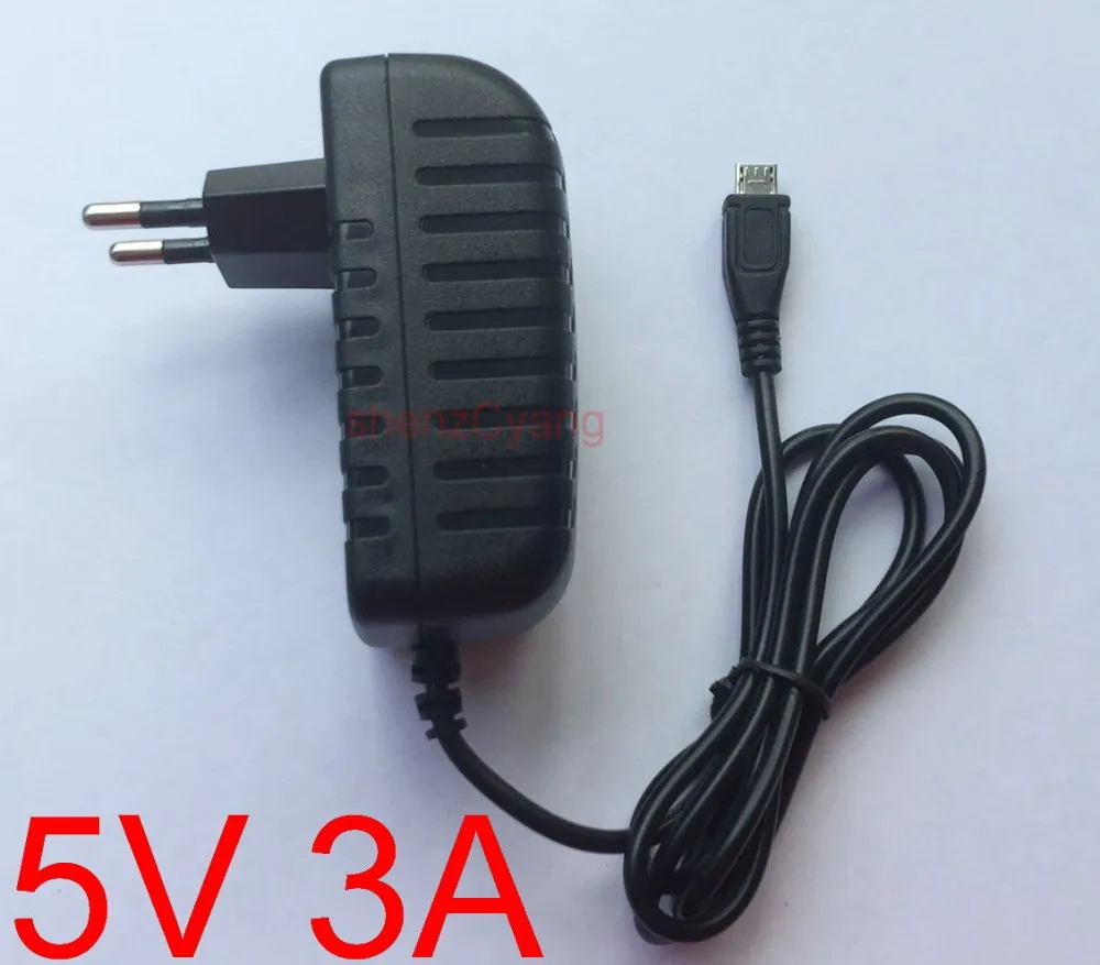1 шт. AC 100 V-240 V Высокое качество DC 5V 3A 3000mA Micro USB зарядное устройство для планшетных ПК адаптер питания ЕС вилка