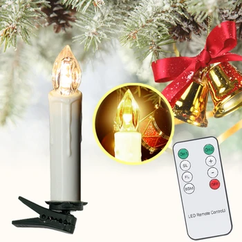 

80pcs/pkg Electronic LED flickering Candle Dimmable Lighting for Christmas Tree Party Indoor Home Decoration