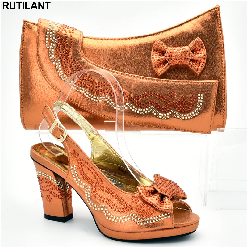 

Latest Fashion Nigerian Shoes and Matching Bags Ladies Shoes with Matching Bags Set Matching Shoes and Bag Set In Heels
