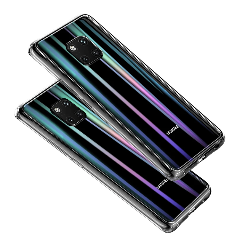 Роскошный градиентный стеклянный чехол для Huawei Mate 20 Pro тонкий прозрачный