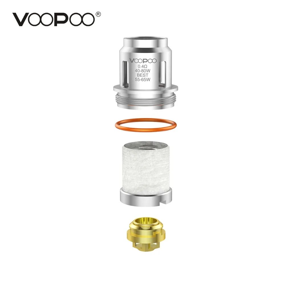 5pcs/pack VOOPOO UFORCE Coil U2 Dual 0.4Ohm Electronic Cigarette Replacement Core For Tank TOO Kit | Электроника